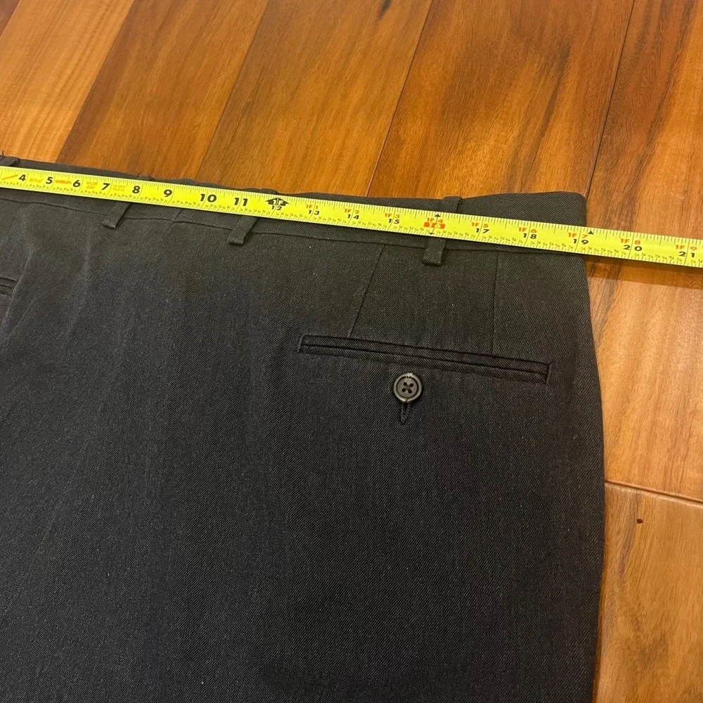 Lauren Ralph Lauren Dress Pants Mens 38x32 Black Flat Front Polyester‎ Rayon